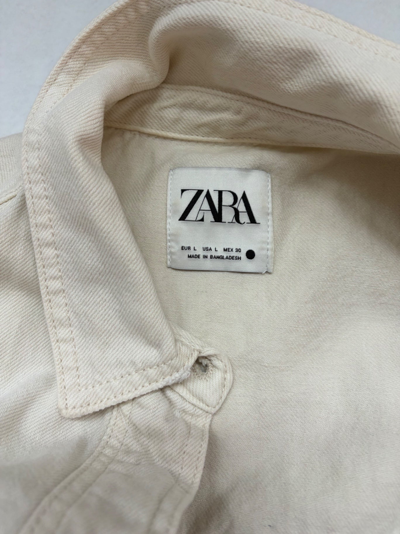 Zara Jackets/Coats Large Beige Cotton