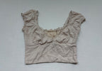 L.A. Hearts Tops Small Beige Rayon, Spandex, Polyester