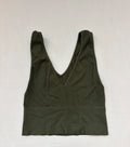 Unbranded Tops Small/Medium Olive green Ribbed knit/Polyester