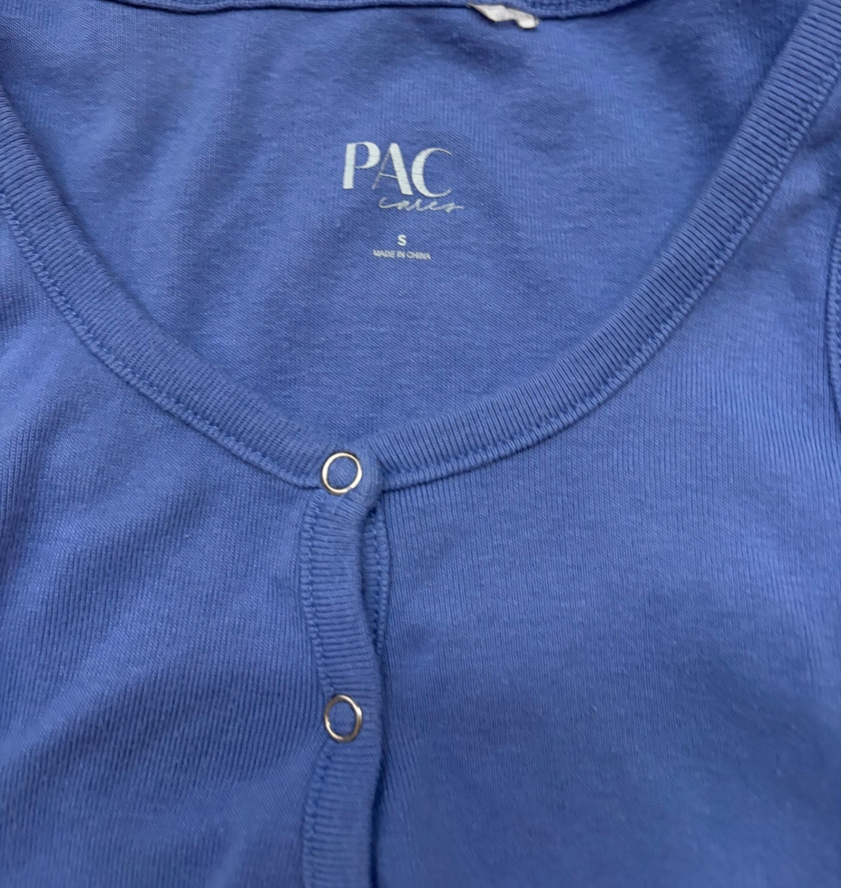 Pacsun Tops Small Blue Cotton, Polyester