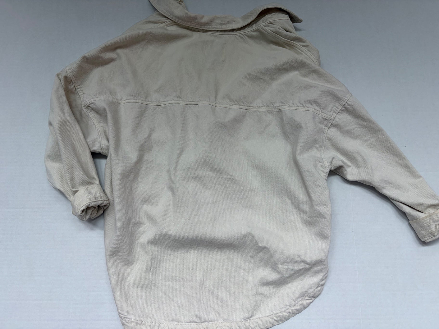 Zara Jackets/Coats Large Beige Cotton
