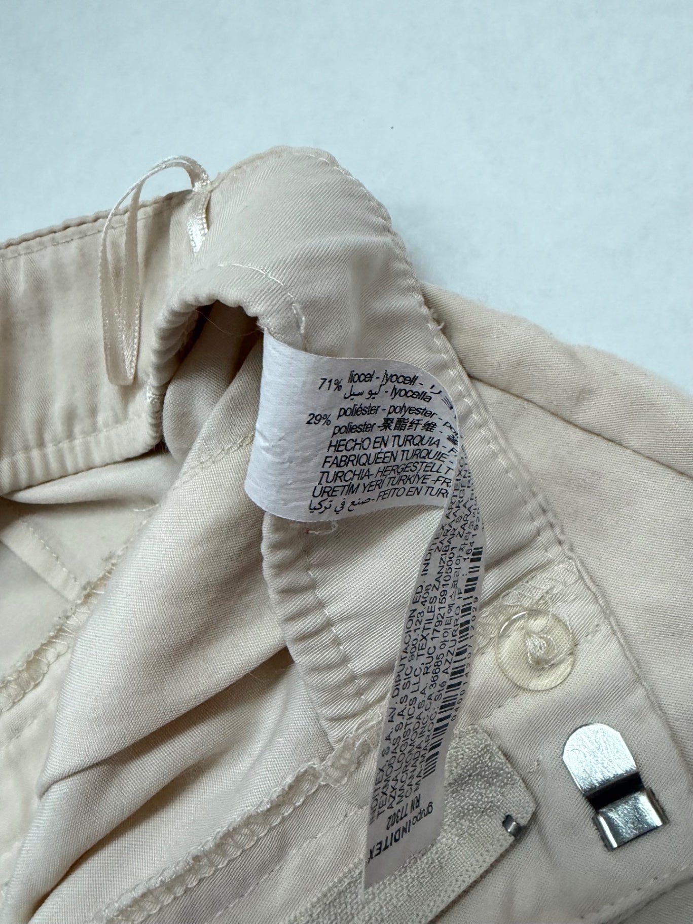 Zara Shorts Small Beige Polyester, Liocel