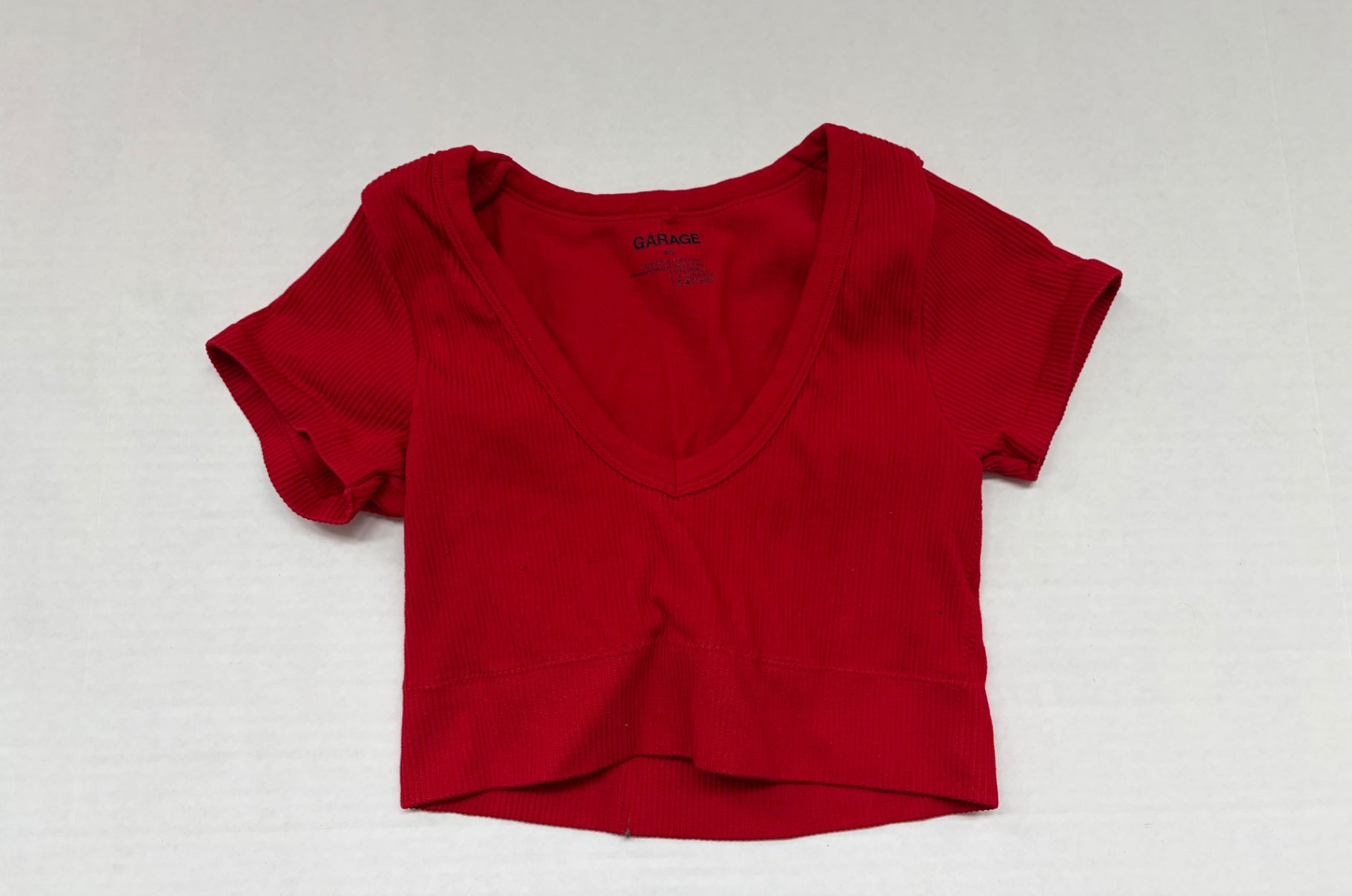 Garage Tops Small RedKnit fabric blend/Polyester/Spandex