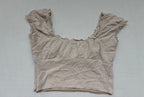 L.A. Hearts Tops Small Beige Rayon, Spandex, Polyester