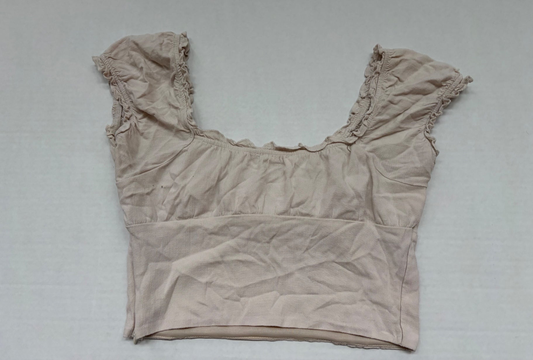 L.A. Hearts Tops Small Beige Rayon, Spandex, Polyester