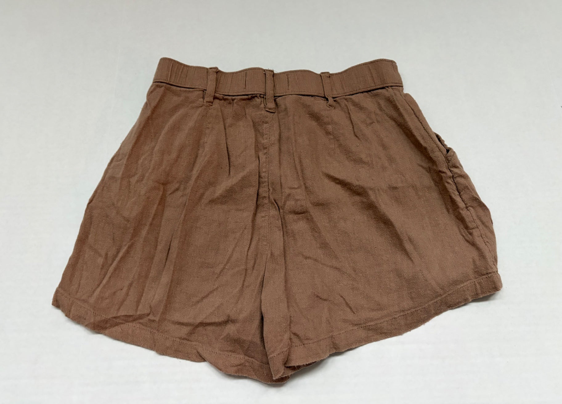 Hollister Shorts Small Beige Cotton, Linen, Viscose