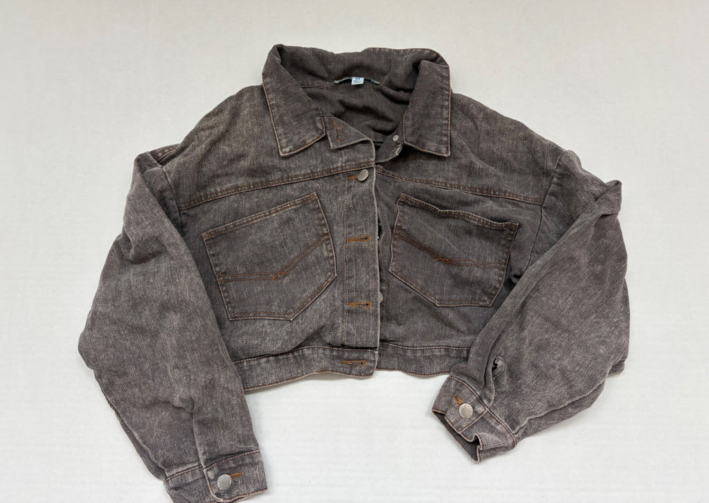 She + Sky Jackets/Coats Medium Gray Denim and Cotton