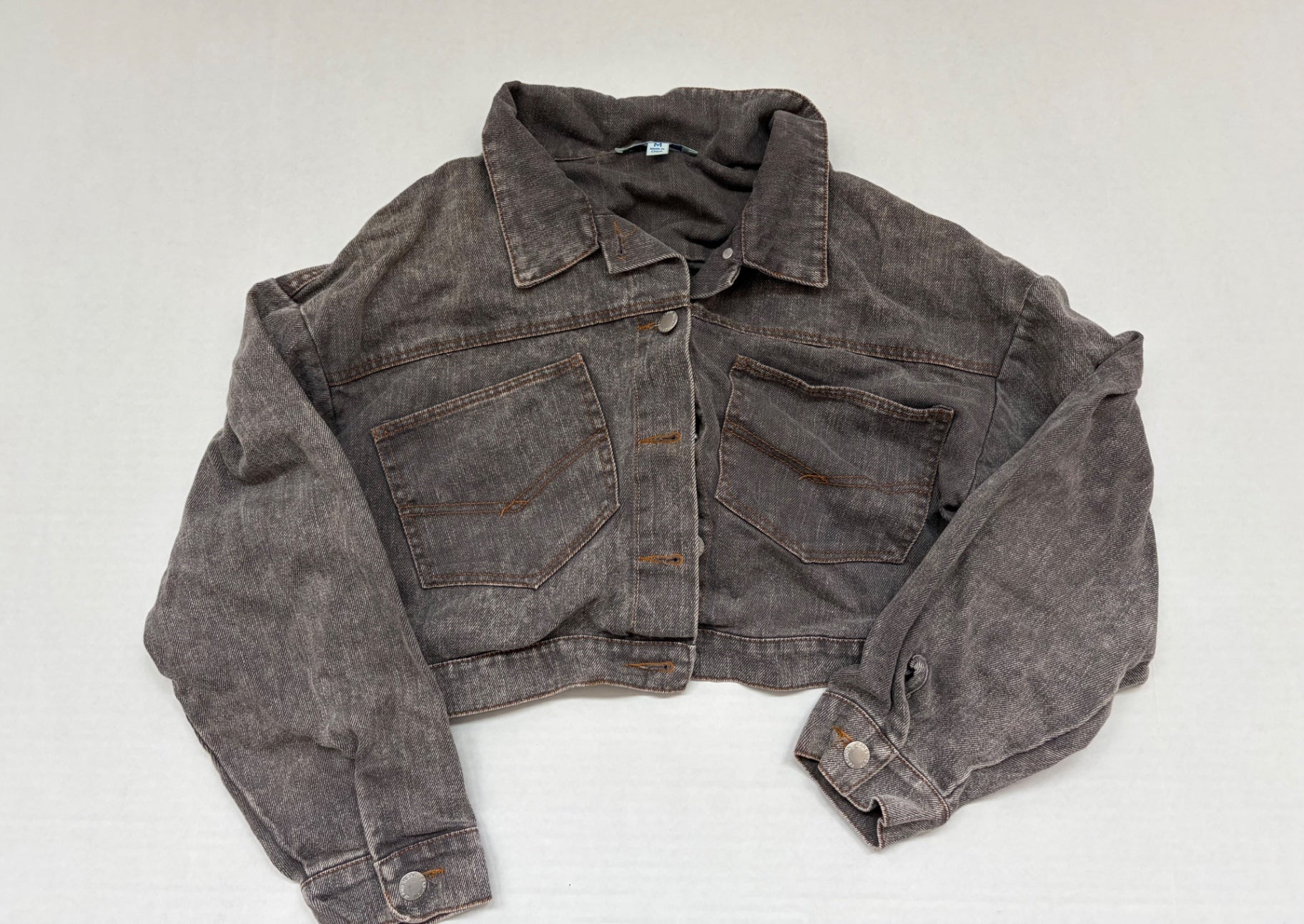 She + Sky Jackets/Coats Medium Gray Denim and Cotton