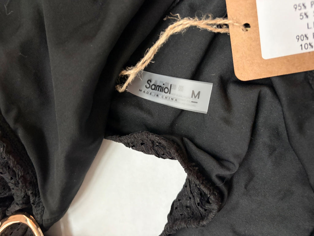 Samiol Swim Medium Black Polyester, Spandex