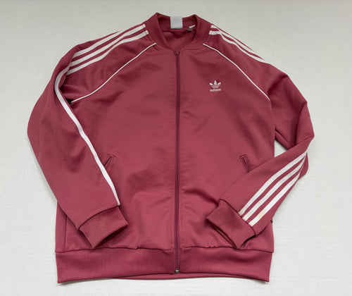 Adidas Sweatshirts/Hoodies Large Red Polyester, Elastane