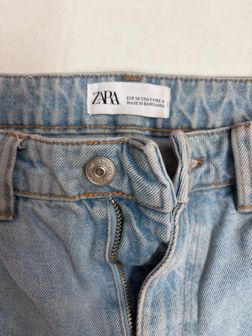 Zara Jeans 4 Light blue Denim and Cotton