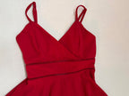 JUN IVY Dresses/Rompers Small Red Chiffon/Polyester