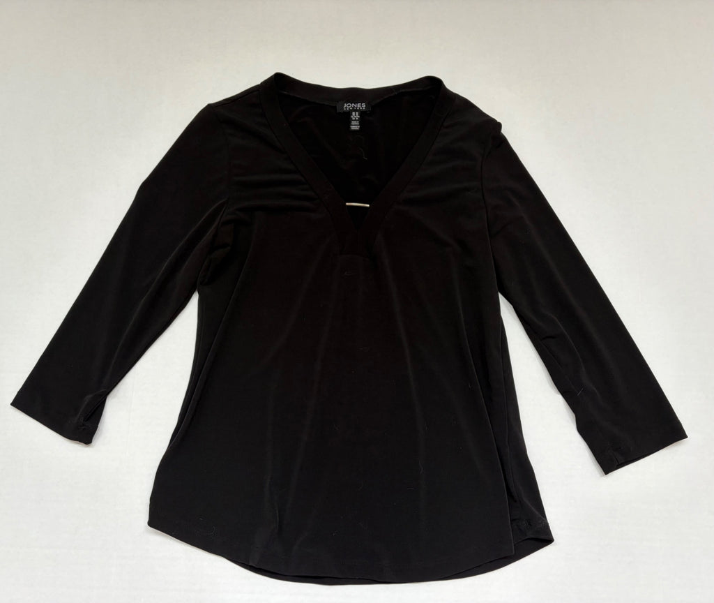 Jones New York Tops Medium Black Polyester