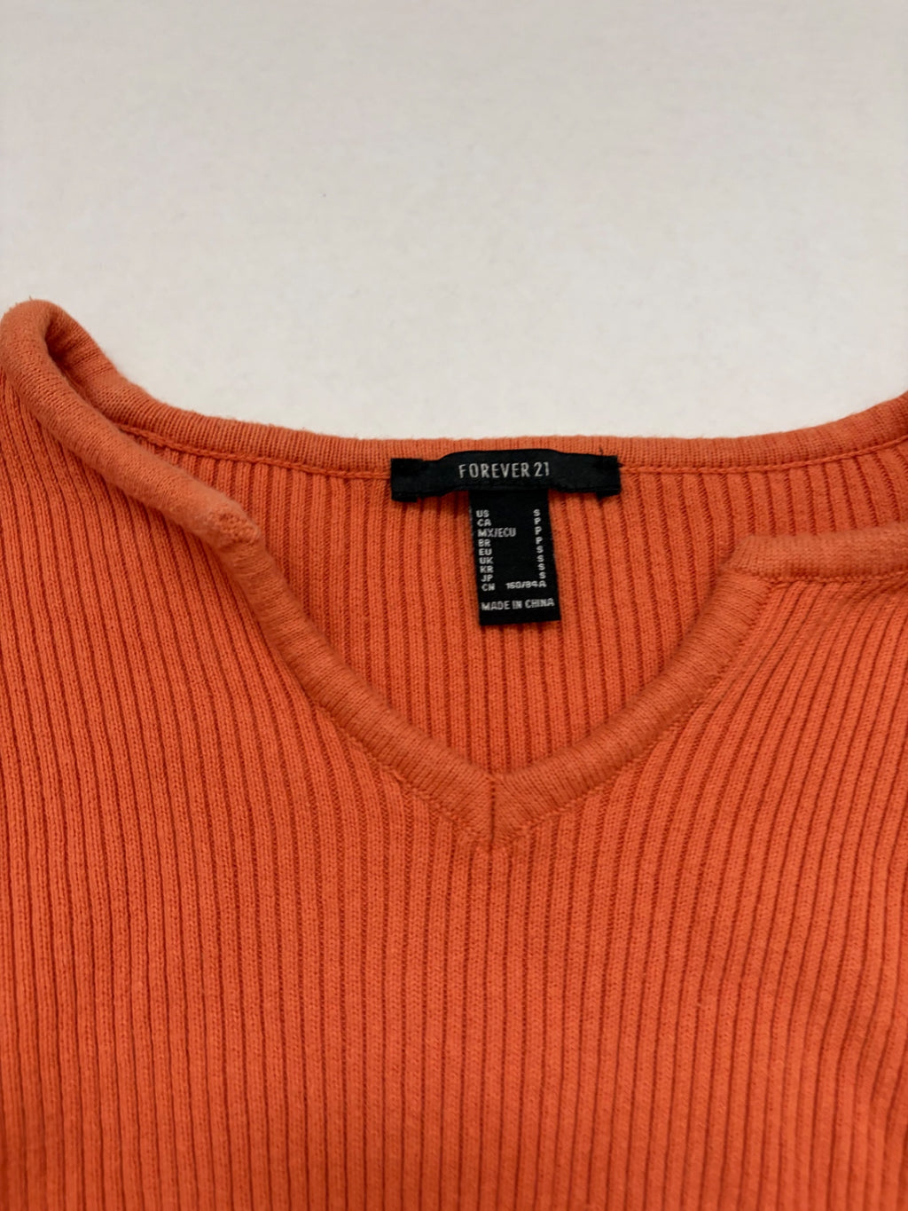 Forever 21 Tops Small Orange Knit fabric blend/Polyester
