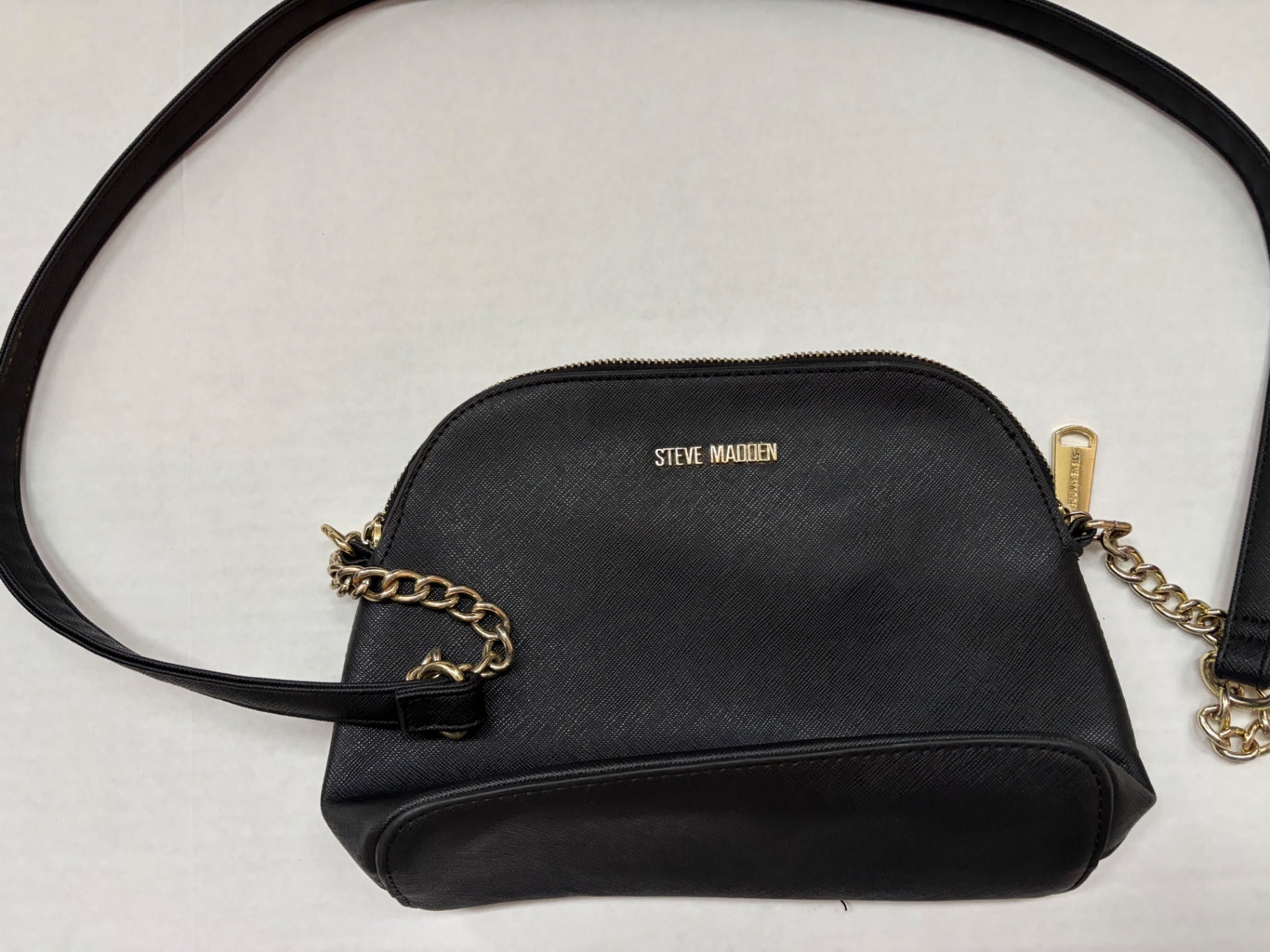 Steve Madden Accessories Small Black Saffiano Leather