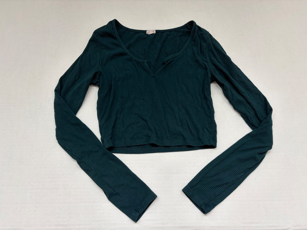 Garage Tops Small Teal Rayon, Spandex