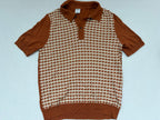 Urban Outfitters Tops Large Brown and Cream Cotton/Rayon