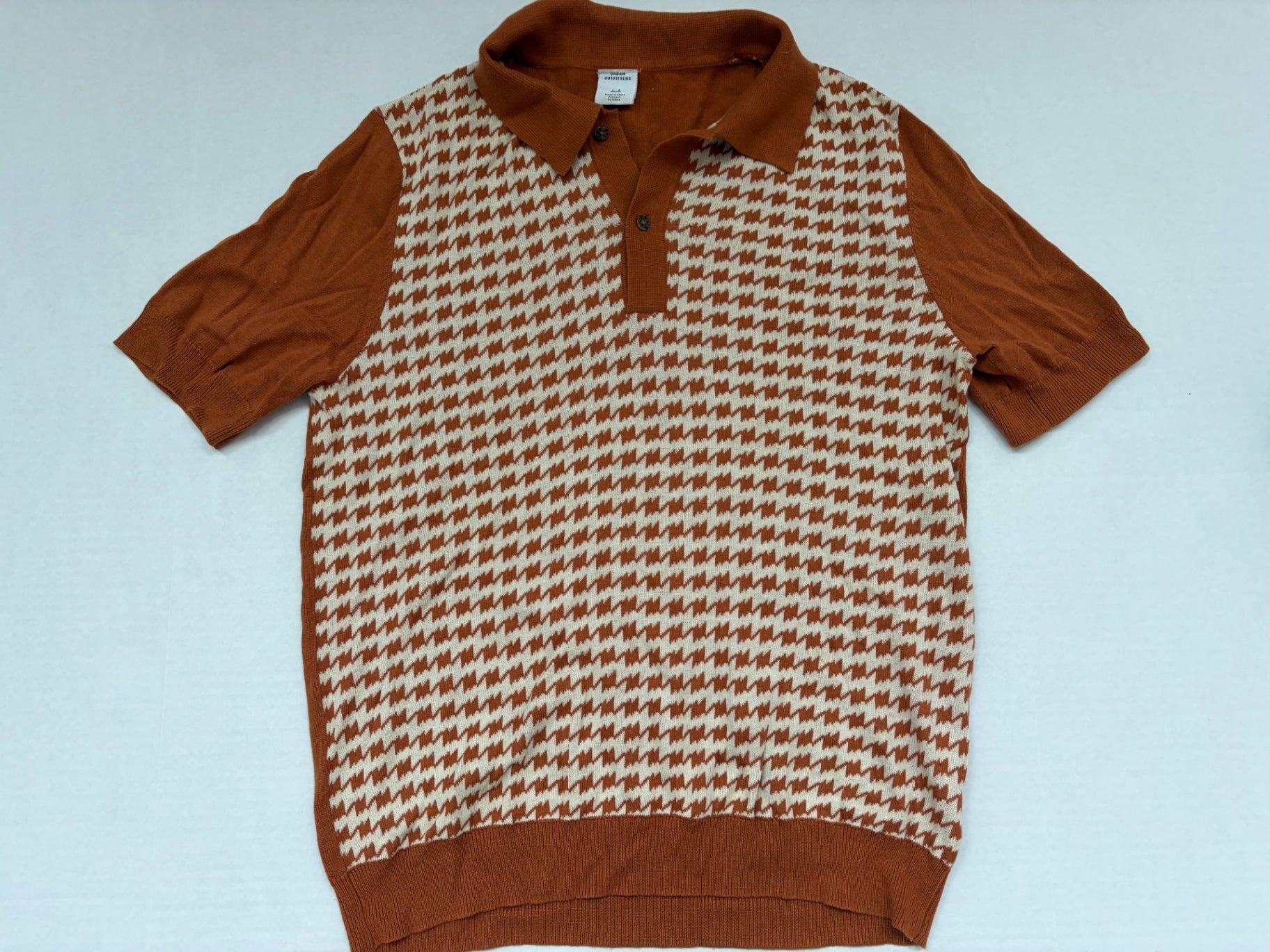 Urban Outfitters Tops Large Brown and Cream Cotton/Rayon