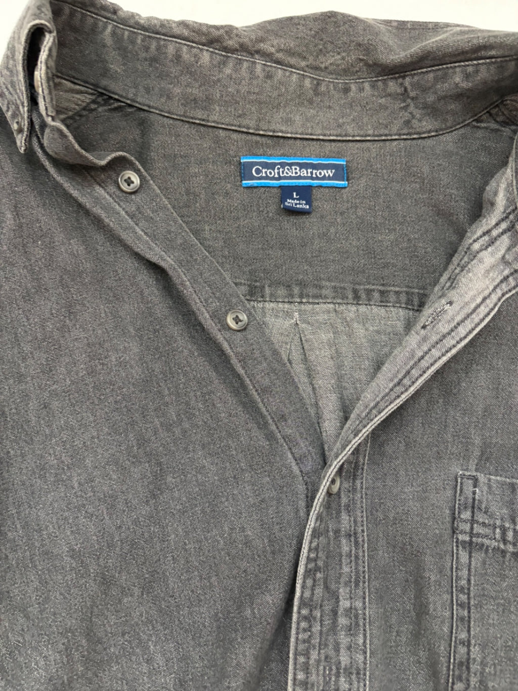 Croft&Barrow Shirts Large Gray Cotton