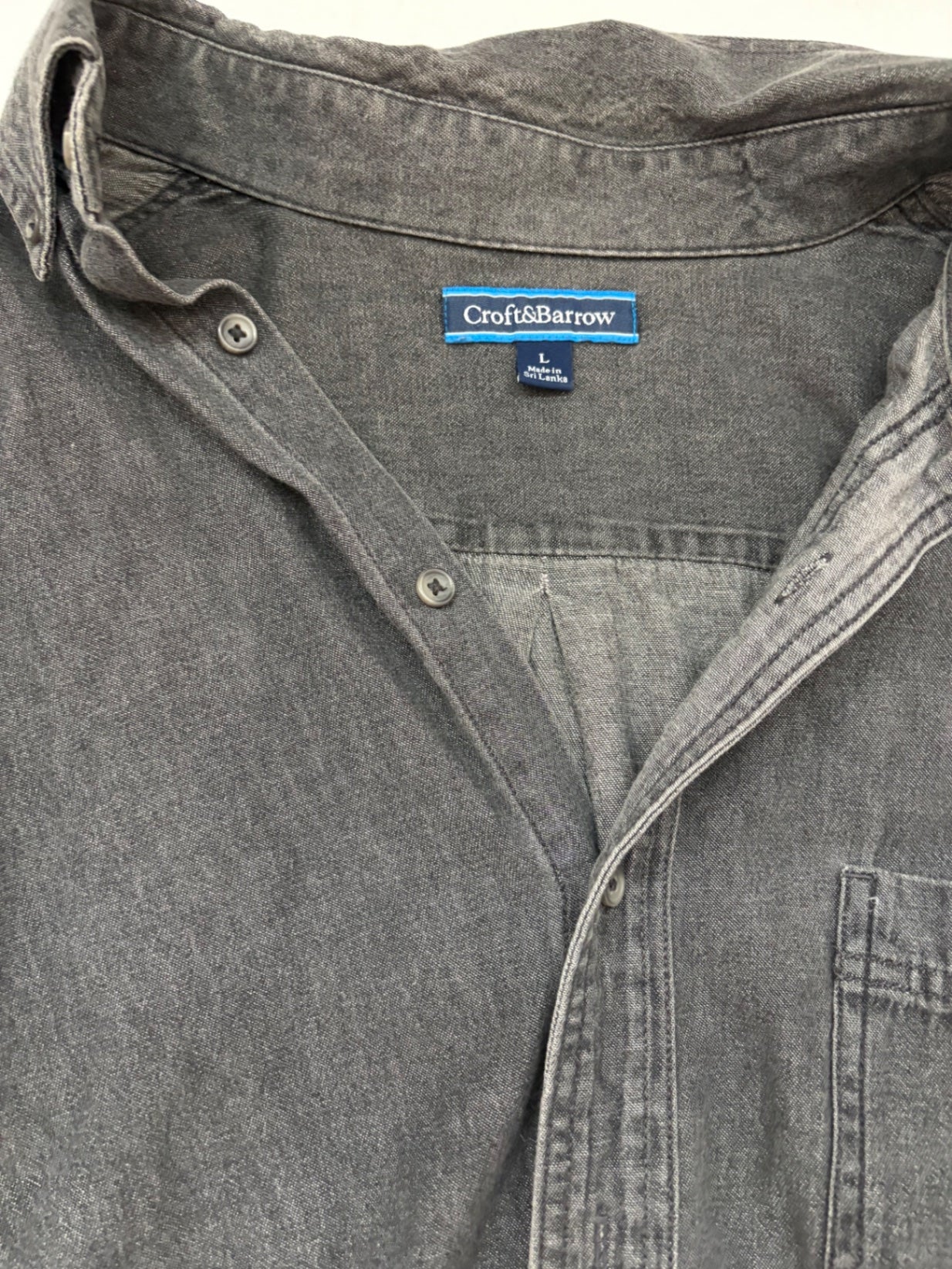 Croft&Barrow Shirts Large Gray Cotton