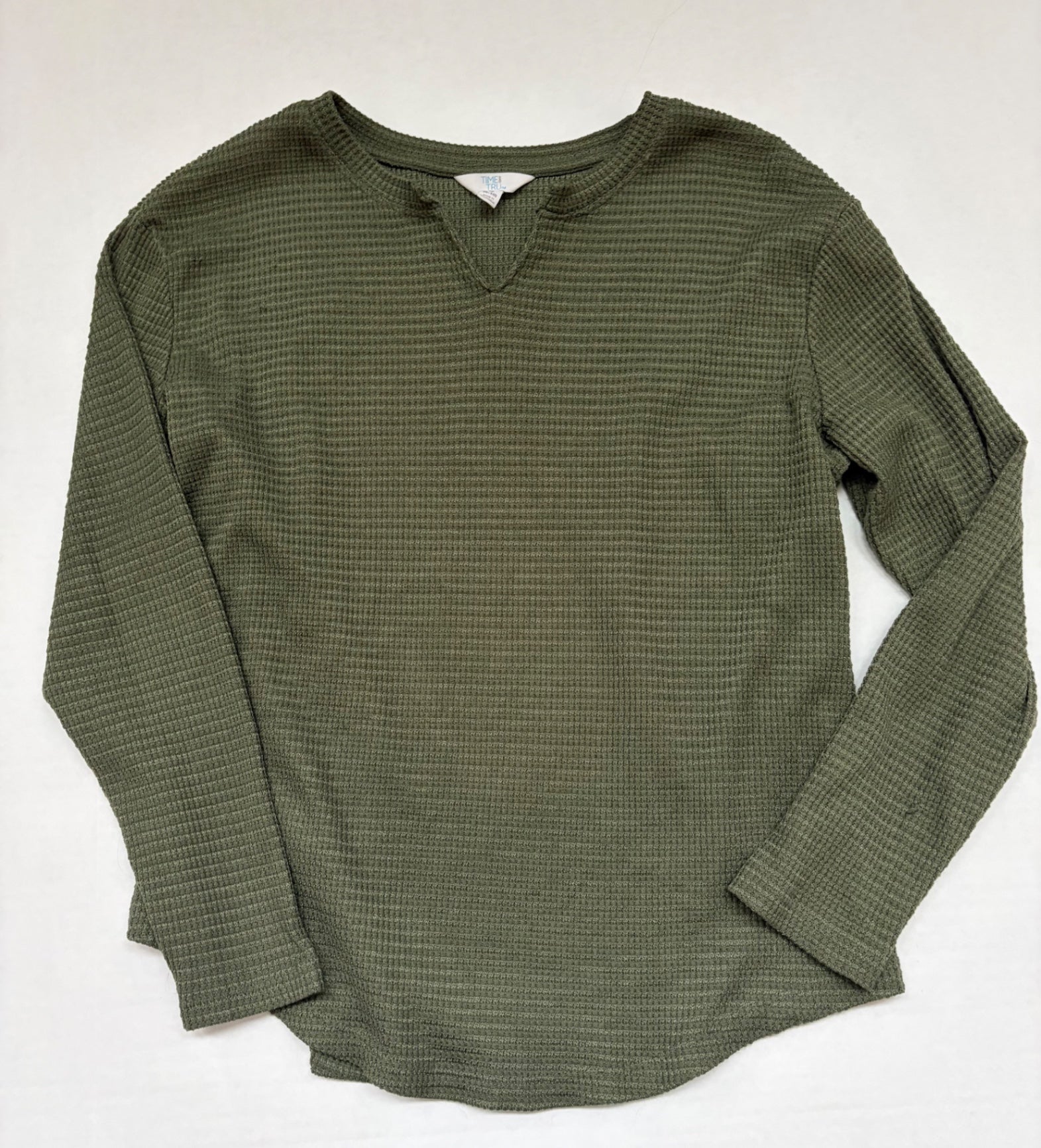 Time and Tru Tops Medium Olive green Polyester, Spandex