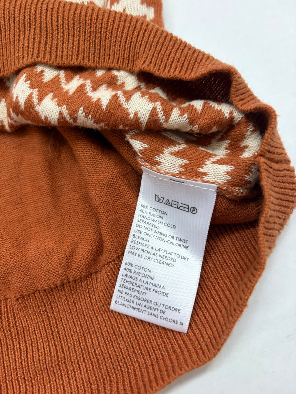 Urban Outfitters Tops Large Brown and Cream Cotton/Rayon