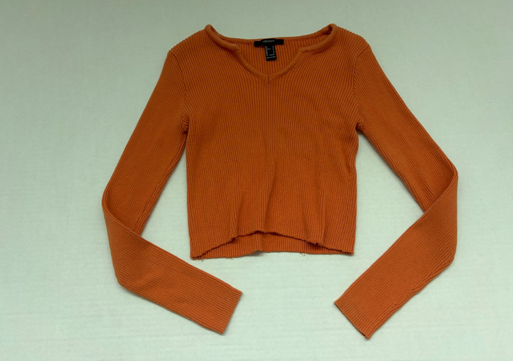 Forever 21 Tops Small Orange Knit fabric blend/Polyester