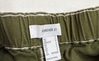 Forever 21 Pants Small Olive green Cotton, Spandex/Elastane