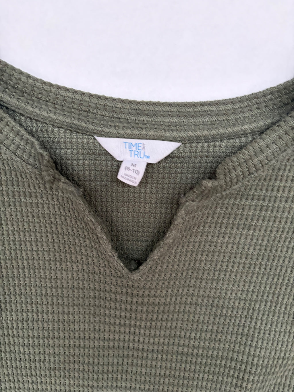 Time and Tru Tops Medium Olive green Polyester, Spandex