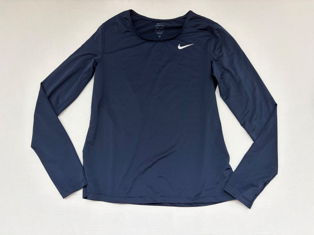 Nike Tops Medium Navy blue Polyester, Spandex/Elastane