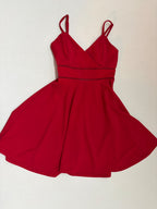 JUN IVY Dresses/Rompers Small Red Chiffon/Polyester