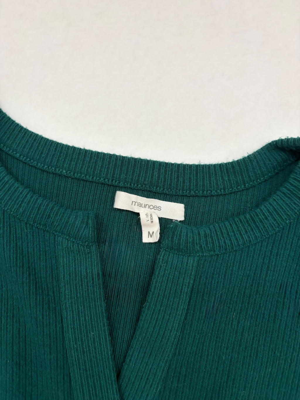 Maurices Tops Medium Green Polyester, Rayon, Spandex (visible tag)