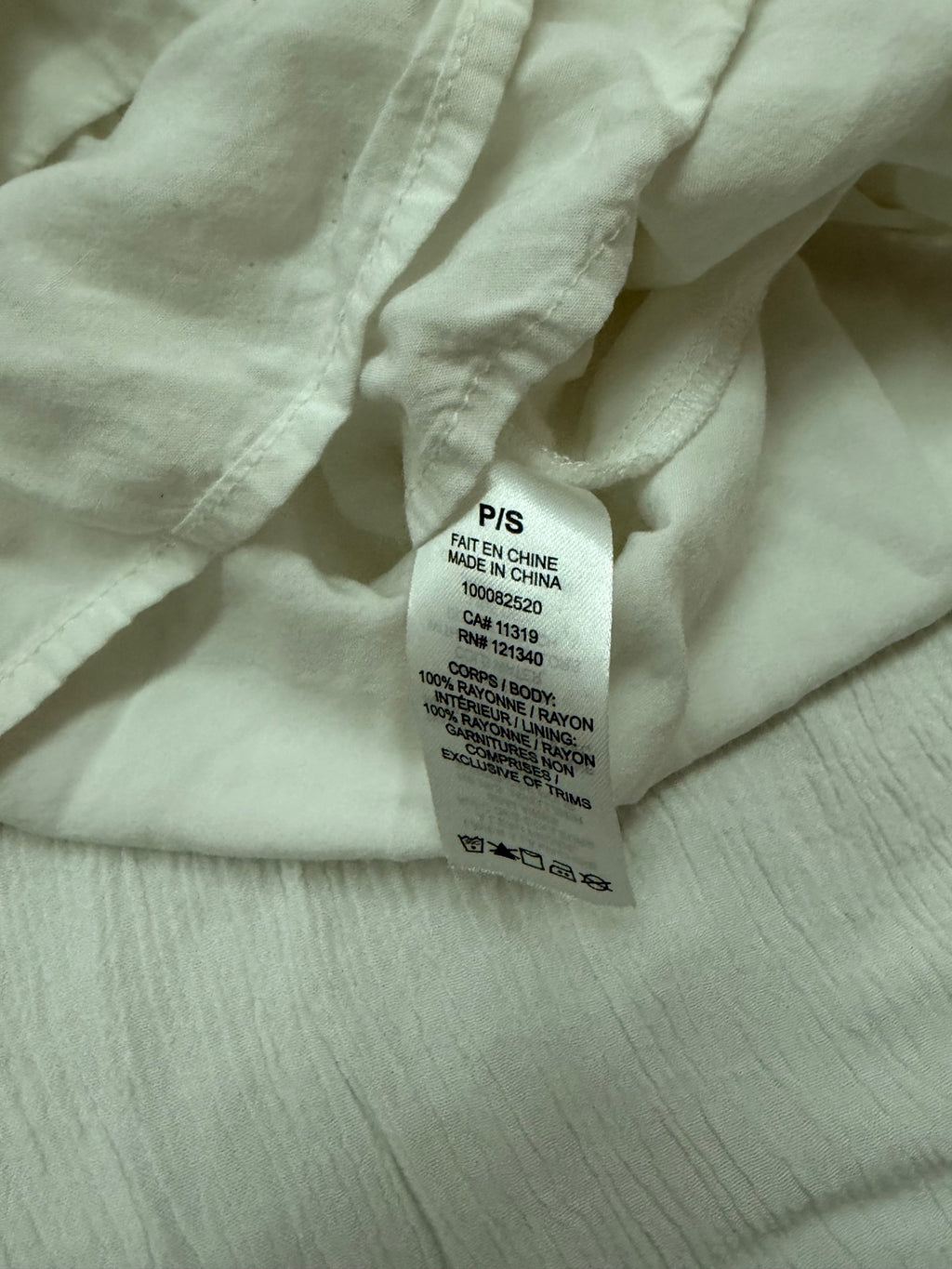 Garage Dresses Small Cream/Beige Rayon