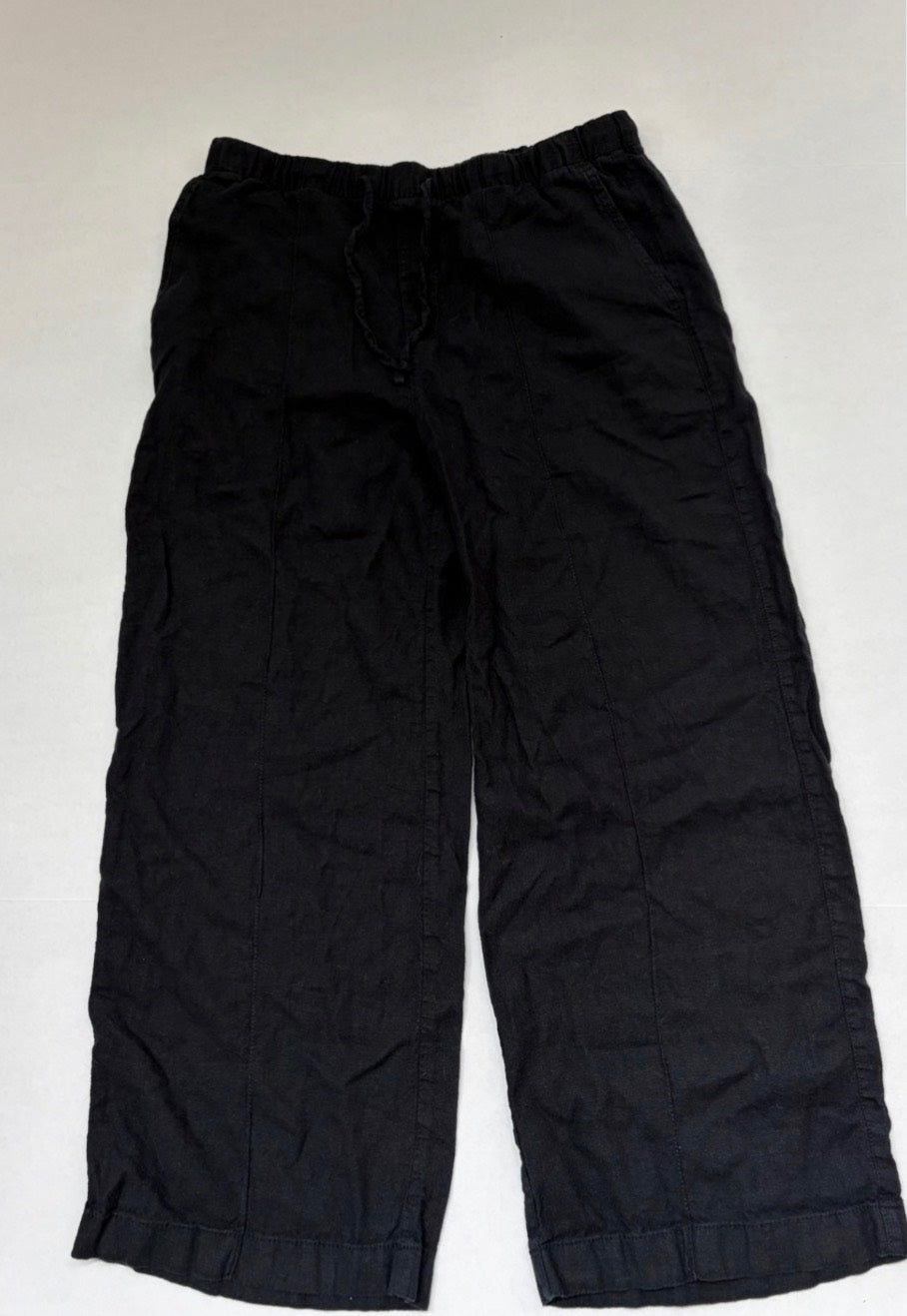 Gap Pants Small Petite Black Rayon/Linen/Viscose