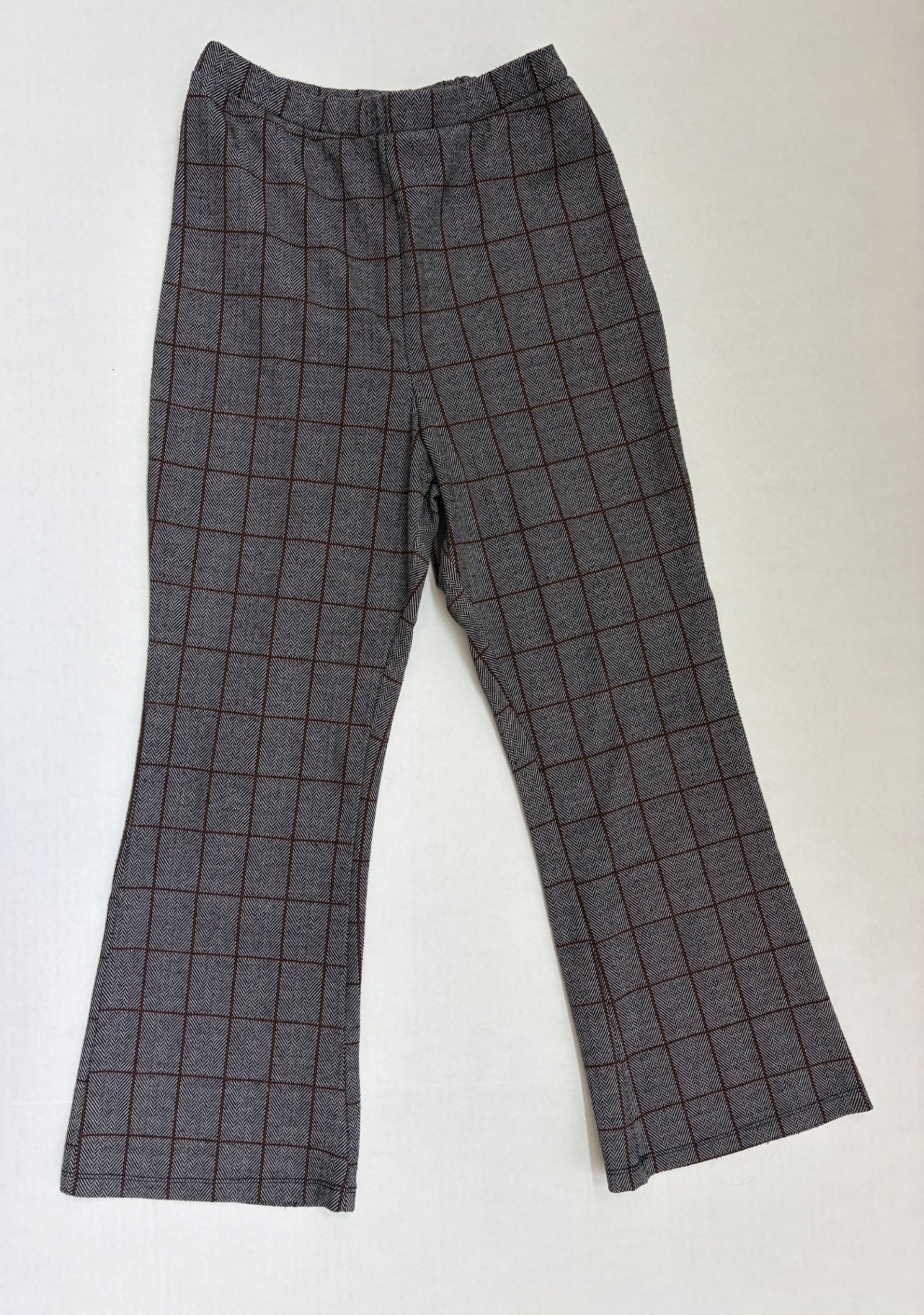 Wild Fable Pants Small Gray with red and black checkered pattern Polyester/spandex/rayon