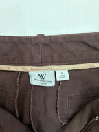 Worthington Pants 4 Brown Cotton/Spandex