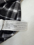 Hollister Pants Small Black and white Polyester and Viscose, Elastane (with a checkered pattern and plaid design)