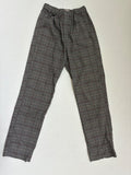 John Galt Pants One Size Gray with red and black checkered pattern Polyester, viscose, spandex (checked on the label)