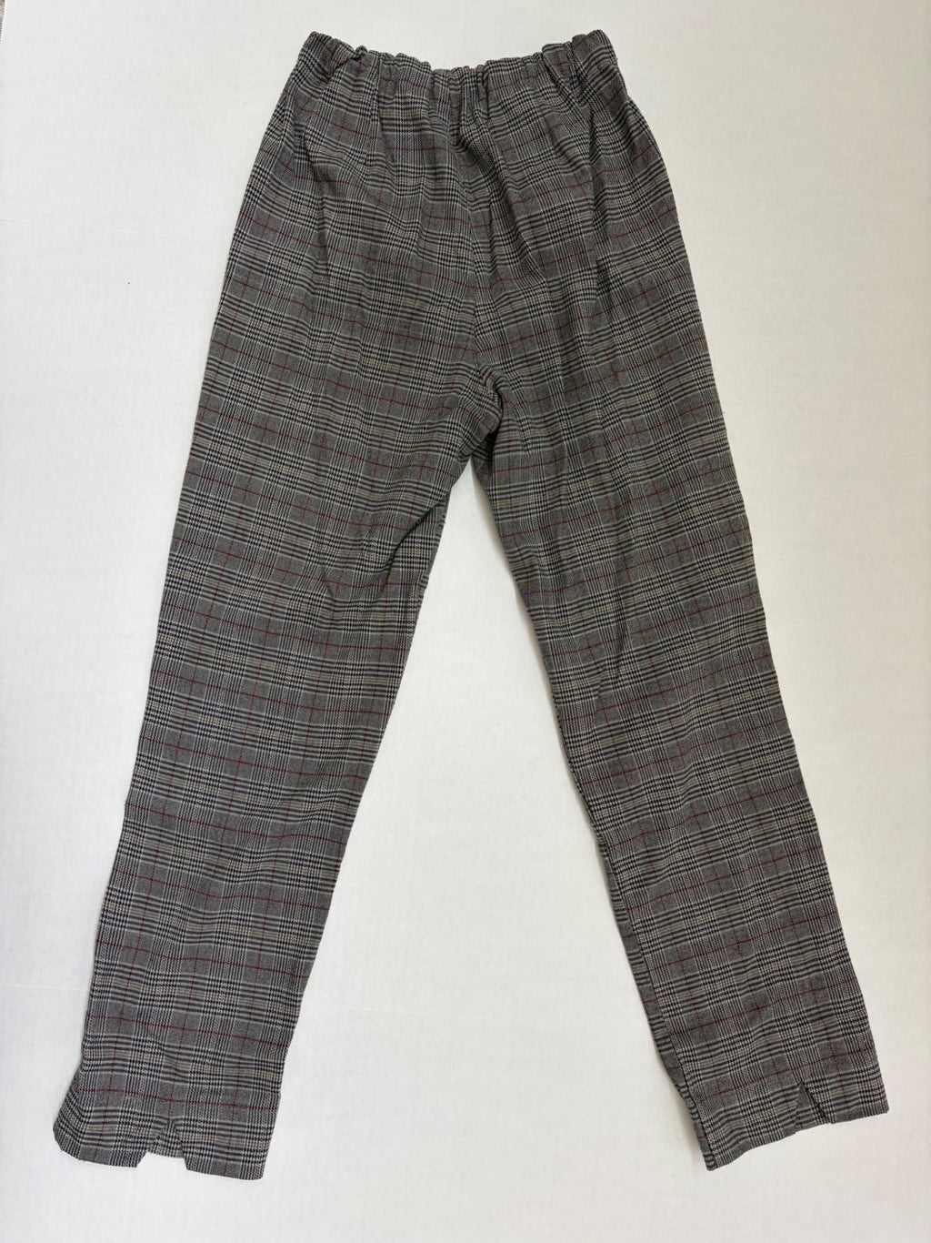 John Galt Pants One Size Gray with red and black checkered pattern Polyester, viscose, spandex (checked on the label)