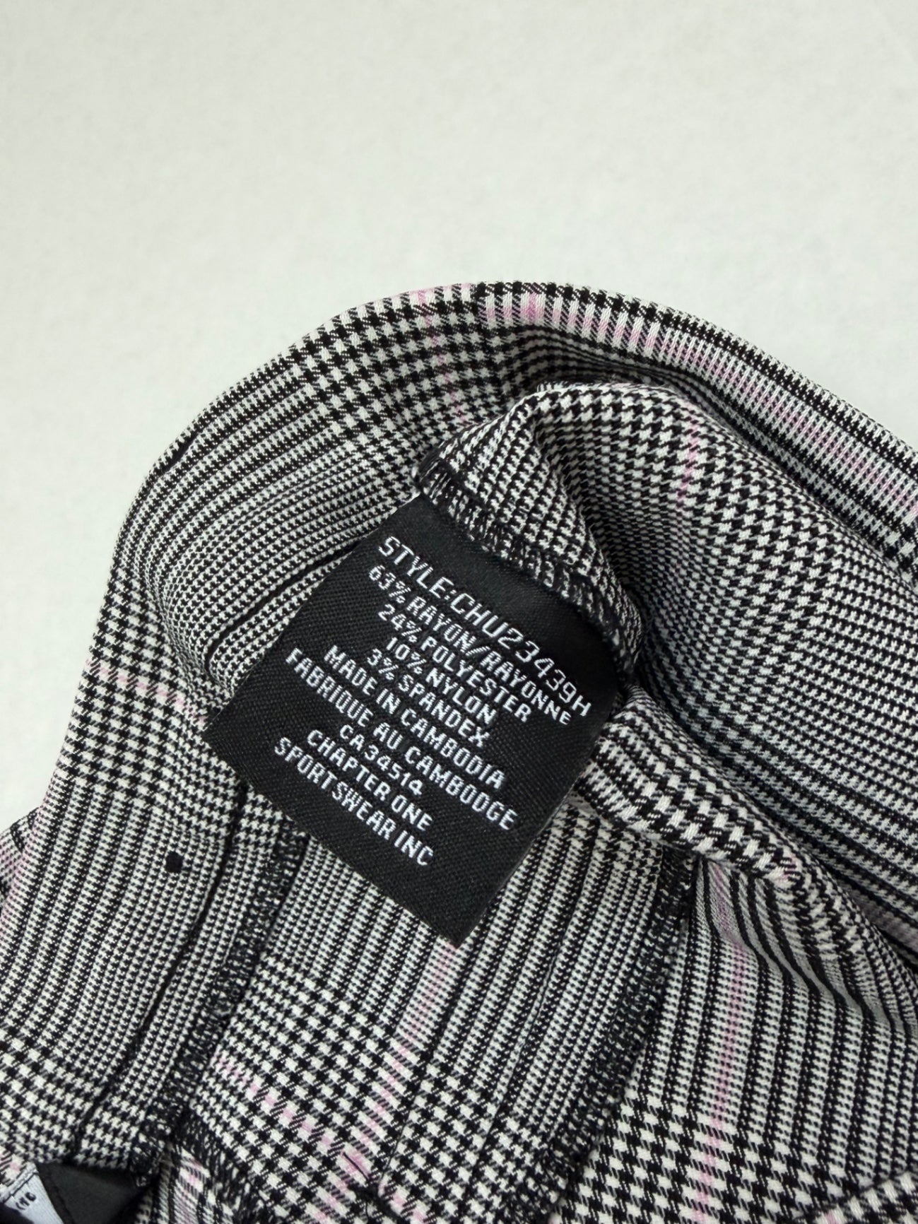 Jules & Leopold Pants Small Black and white Rayon/Polyester/Nylon/Spandex