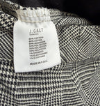 John Galt Pants One Size Black and white checkered Cotton, polyester, spandex, elastanne