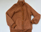 TECREW Jackets/Coats Medium Brown Orange Polyester, Spandex, Spandex/Polyester blend