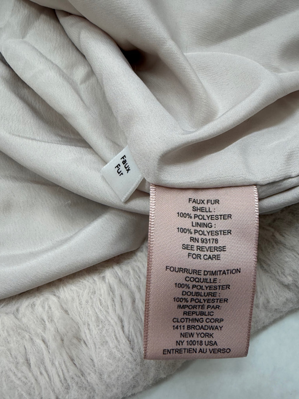 Philosophy Jackets/Coats Small Beige Faux fur, polyester lining