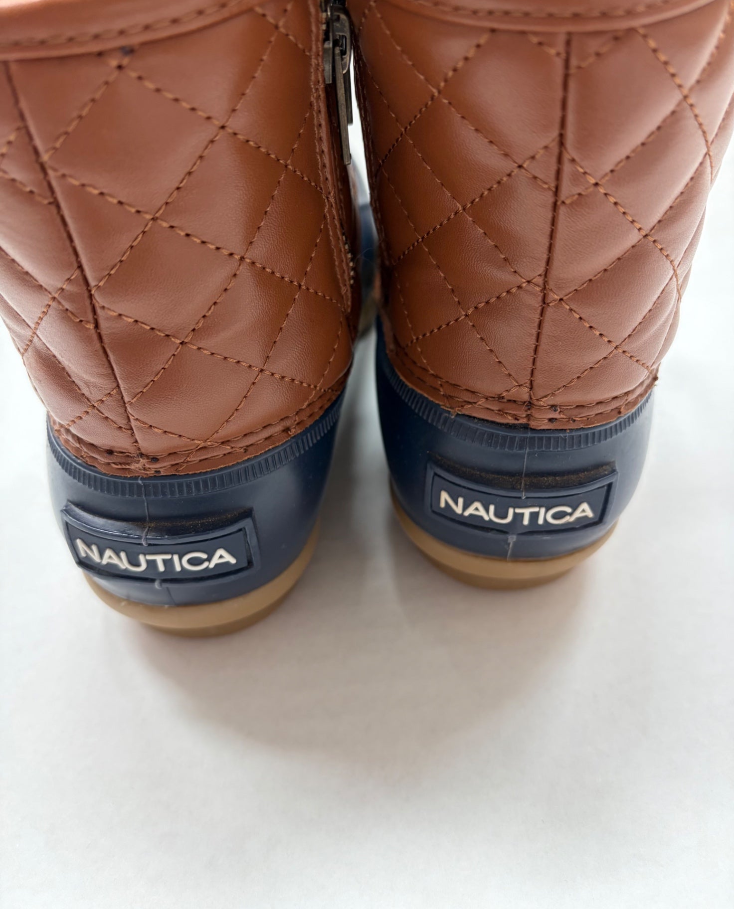 Nautica Shoes 7 Brown and navy blue Leather and rubber
