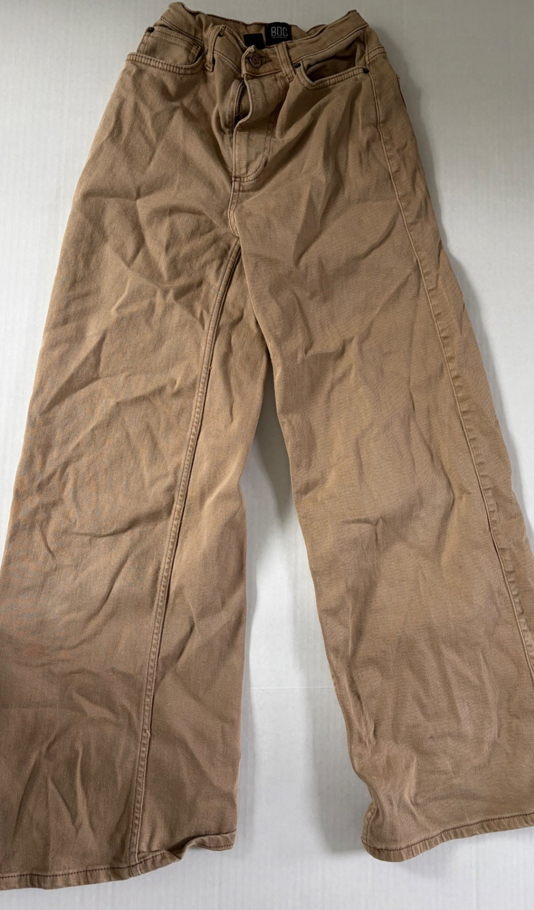 BDG Pants 25 Beige Cotton, Elastane