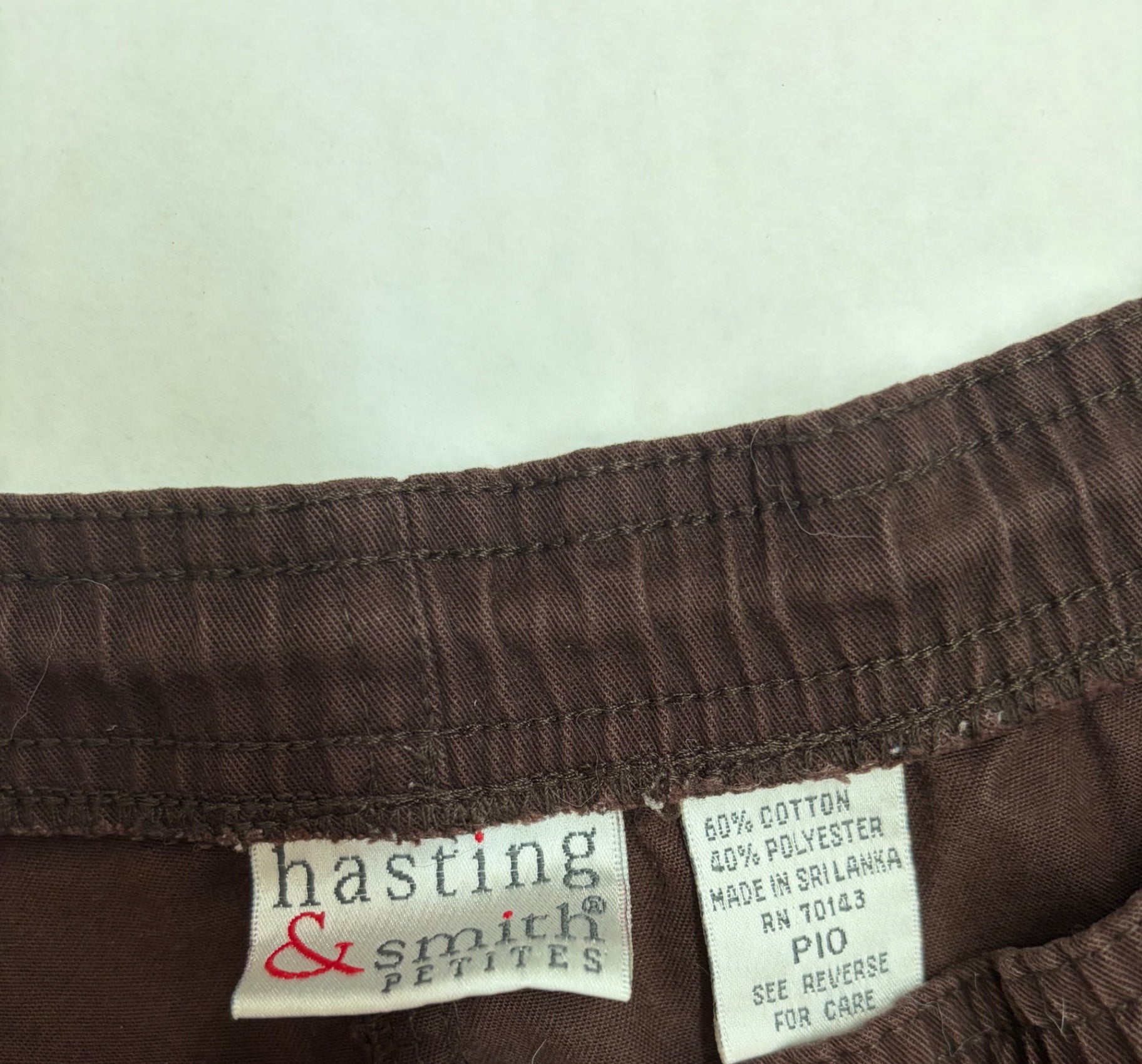 Hasting & Smith Pants 31W Brown Cotton, Polyester