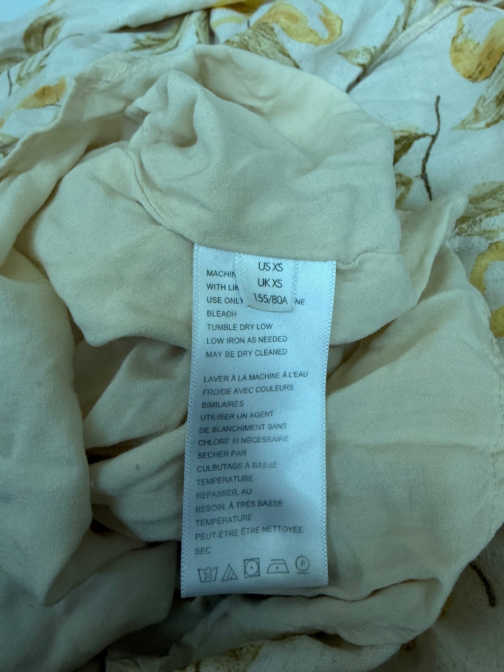 Urban Outfitters Dresses/Rompers Extra Small Beige and yellow Viscose, linen