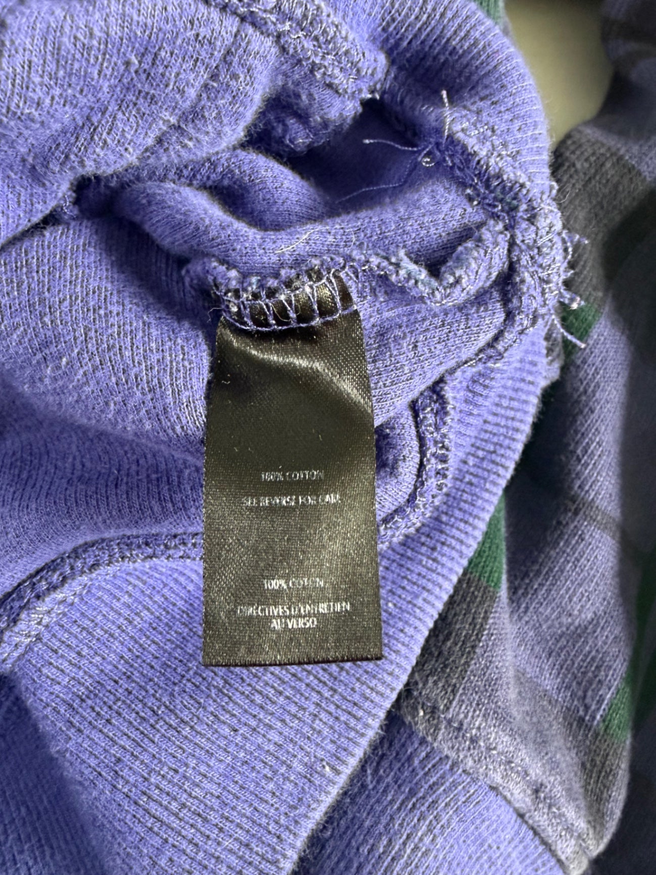Be Spoke Sweatshirts/Hoodies Small Purple and Green Cotton, Knit