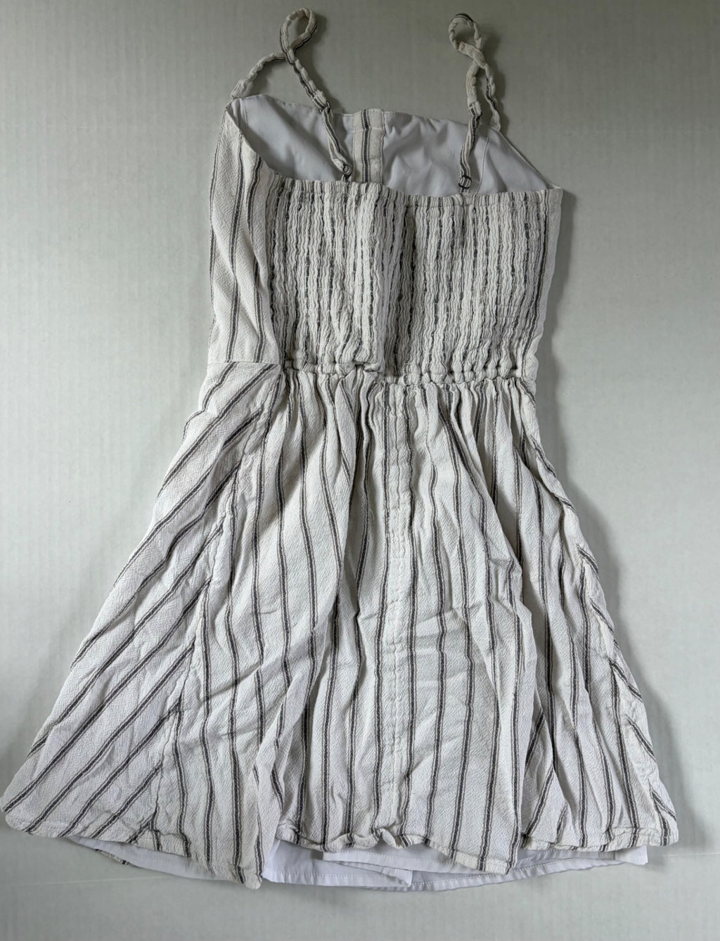 Hollister Dresses/Rompers Small Beige with black stripes Cotton, Viscose, Linen, Polyester