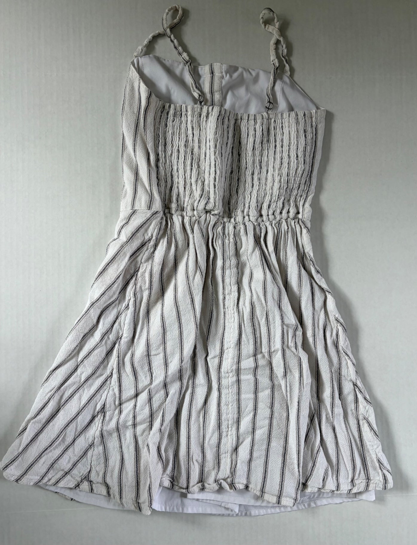 Hollister Dresses/Rompers Small Beige with black stripes Cotton, Viscose, Linen, Polyester